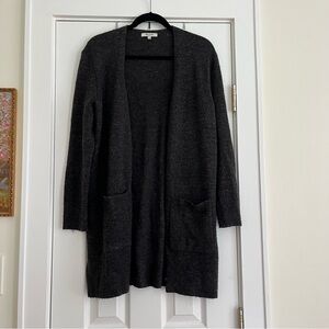 Women's Black Open-Front Sweater